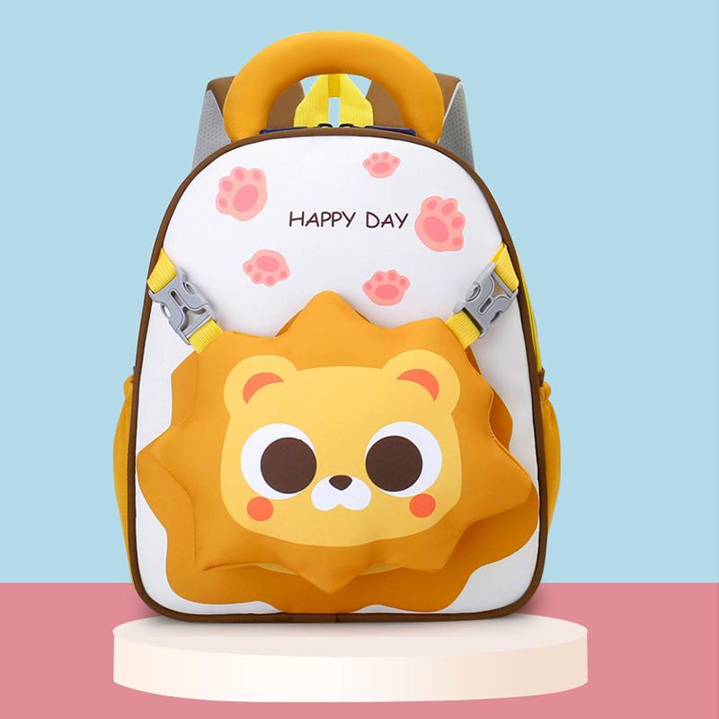 

Kindergarten schoolbag new cartoon middle and large class baby backpack early education class boys and girls children s backpack жовтий