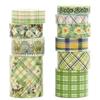 Songdao Washi Tape Vintage Floral Set Pastel Check Floral Masking Soft Perfect for DIY and Gift X 2m Each 10-Roll & Tape. Colors,