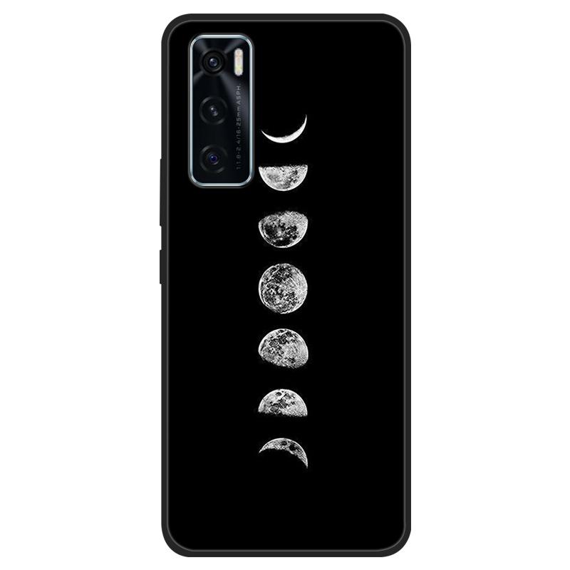 For Vivo V20 SE Case V20SE Silicone Cat Painted Soft Black Cover for VivoV20 V20SE V2022 V2023 Cover TPU Coque Protective Capa