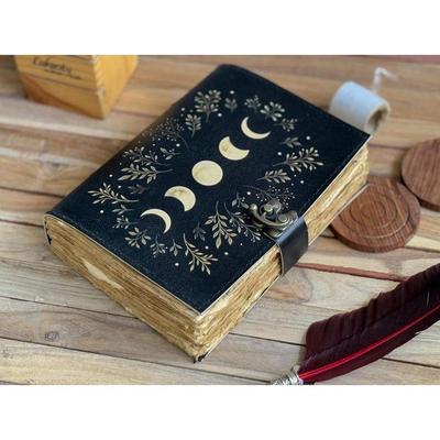 Dziennik skórzany Sun Moon dla mężczyzn i kobiet z antycznego hademade Decle Edge pepar ze skóry podróżnej szkicownik dla mężczyzn i kobiet