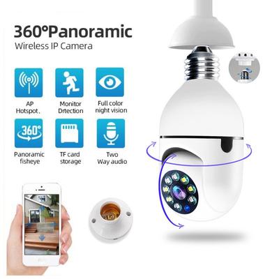 Wifi Bulb Surveillance Camera Night Vision Full Color Automatic Human Tracking Zoom Indoor Security Monitor Camera