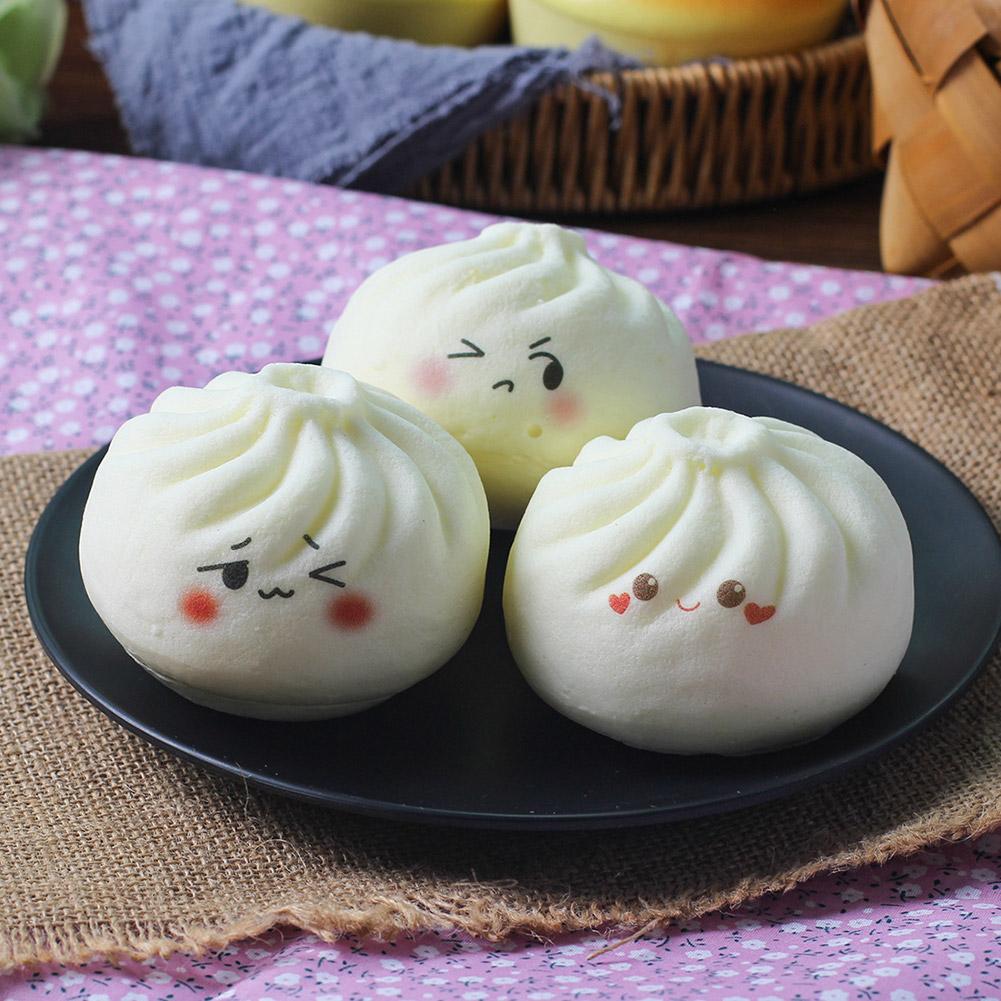 Cute Steamed Bun Stress Relief Toy Kawaii Dumpling Food Sensory Fidget Toy Anti Stress For Kids Adult Gift