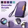 Wallet Multi-card Slot Zipper Kickstand Magnetic Flip Leather Case For Samsung Galaxy A07 A15 A16 A17 A26 A36 A53 A54 A55 A56