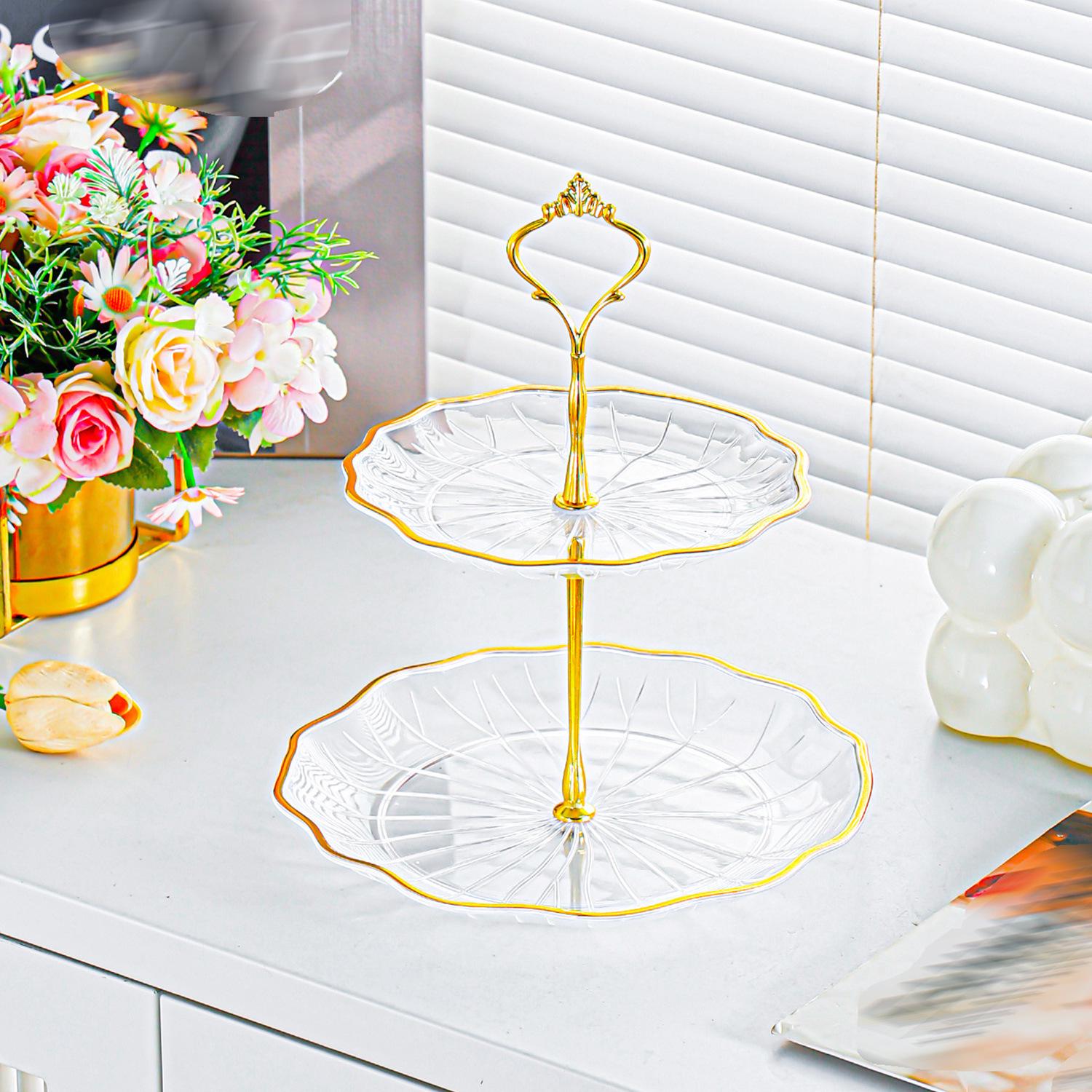 Multi-layer Fruit Bowl for Living Room, Coffee Table, or Beauty Salon - Snack Tray and Pastry Plate