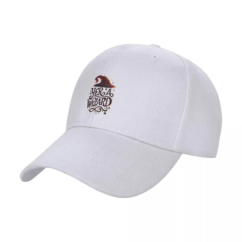 New Yer a Wizard  Crimson Typography  Fantasy Baseball Cap Summer Hat Winter Hat Hood Womens Unisexs