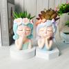 Face Planters Pots Tabletop Decorative Decor Flower Vase Statue Fairy Flowerpot For Cafe Kitchen Drawing Room Bedroom Office