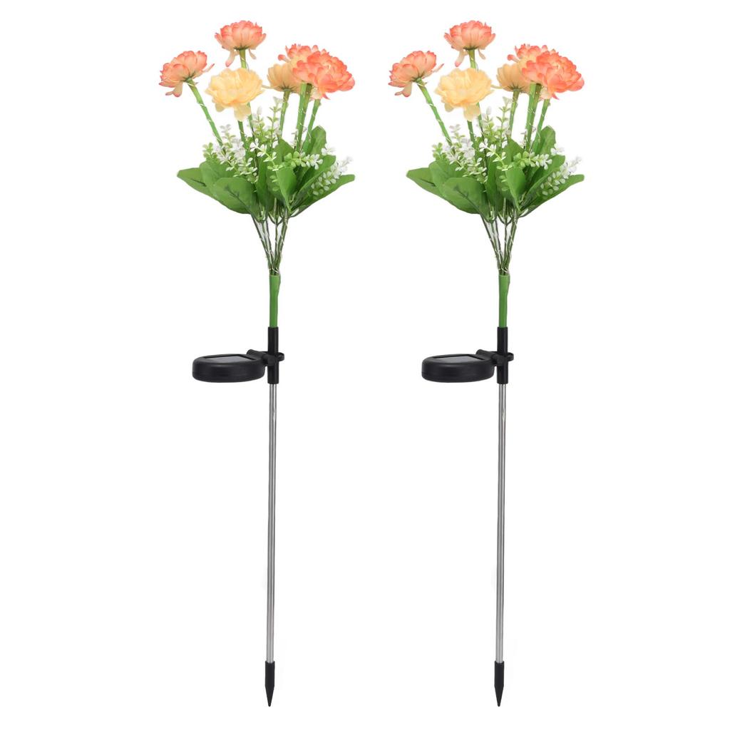 2 Pcs Solar Garden Lights LED Solar Flower Lights for Garden Patio Lawn Yard Pathway