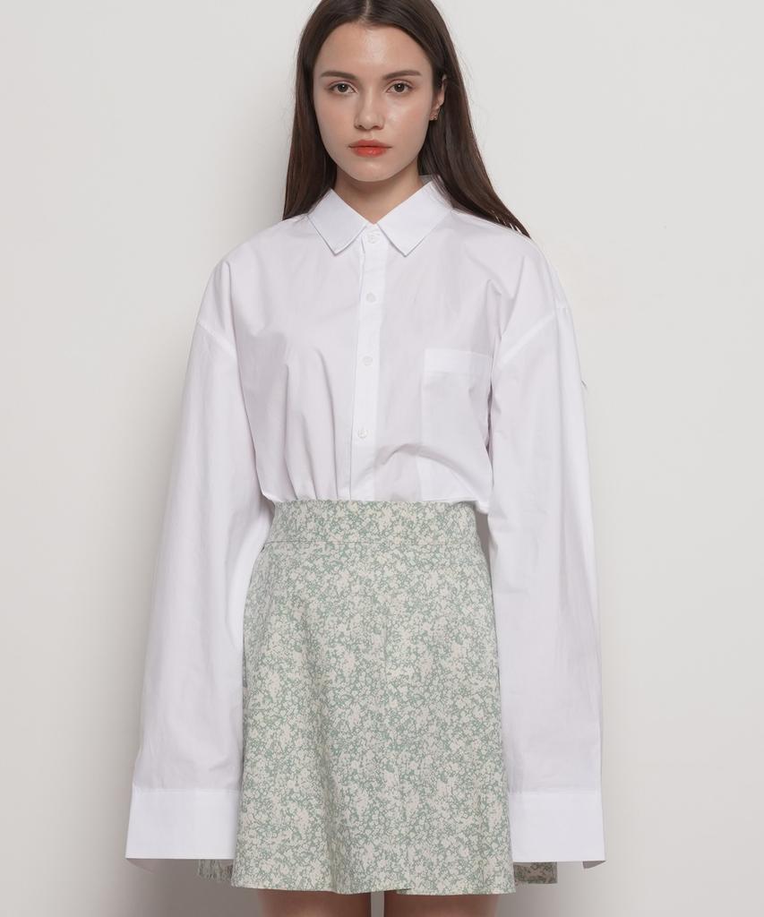 A Bon Mw617 Crop Over Shirts Blue
