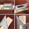 Professional Aluminum Alloy Angle Ruler - 45° & 90° Precision Square Gauge for Woodworking, Measuring & Layout - Durable, Accurate Tool for DIY