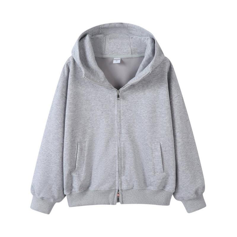 

Осень и зима новый кардиган-куртка с капюшоном на молнии с высоким воротом, ретро свободный худи для пары 3XL