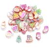 10pcs Christmas Series Acrylic Beads Santa Bell Christmas Socks Loose Beads For DIY Handmade Charm Bracelet Earring Jewelry Gift