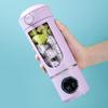 Portable Juicer Cup USB Rechargeable Blender with 12-Blade Mini Smoothie Maker On-the-go Juice Maker for Travel Office