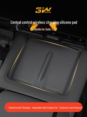Tapis Silicone Antidérapant 3W pour Console Centrale Zeekr 7X Charge Sans Fil - Modification Accessoire Intérieur