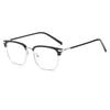 Retro Eyebrow Glasses Frame Anti Blue Light Myopia Eyeglasses Casual Half Frames Men Design Classic Flat Light Glasses Female