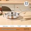 Yingtang 22cm Uncoated Stainless Steel Frying Pan