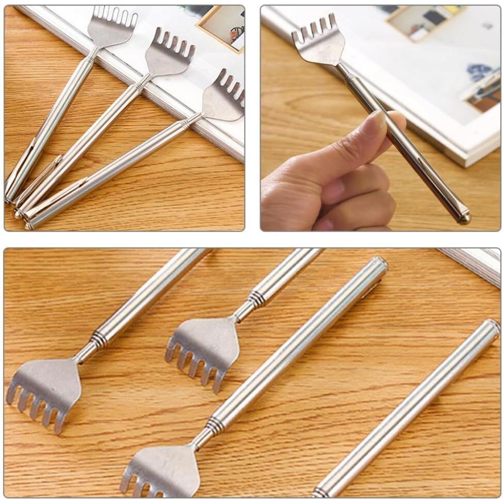 Pen Style Stainless Steel Telescopic Scratching Device, Five Section Telescopic Scratching Tool, Multi-Purpose Scratching Tool.