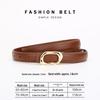 Genuine Leather Women's Fashion Belt - Versatile Waistband for Casual or Commuting Styles