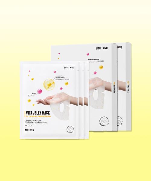 Rovectin Vita Jelly Mask Double Brightening 3ea x 2 SET NONE
