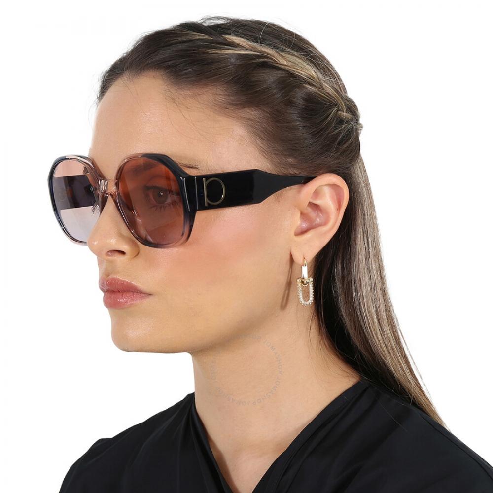 Salvatore Ferragamo משקפי שמש גיאומטריים בז' לנשים Sf943s 083 60