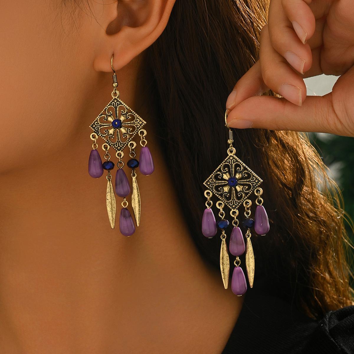 

Модні сережки-краплі для жіночих прикрас золотий