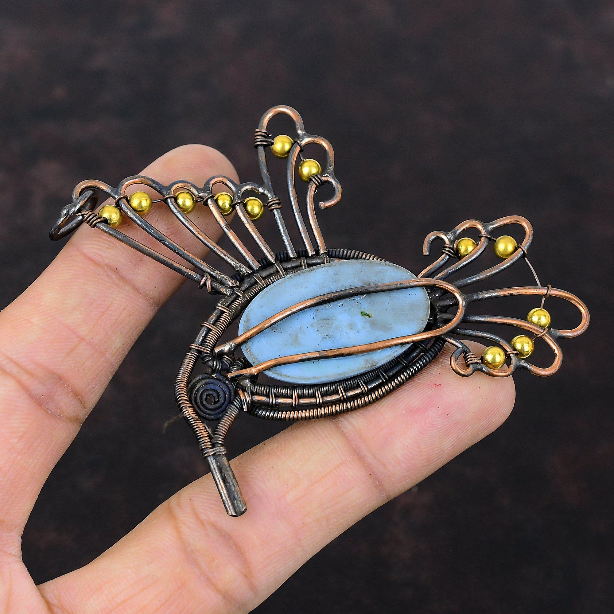 Кулон с голубым опалом Оуайхи — фото 4