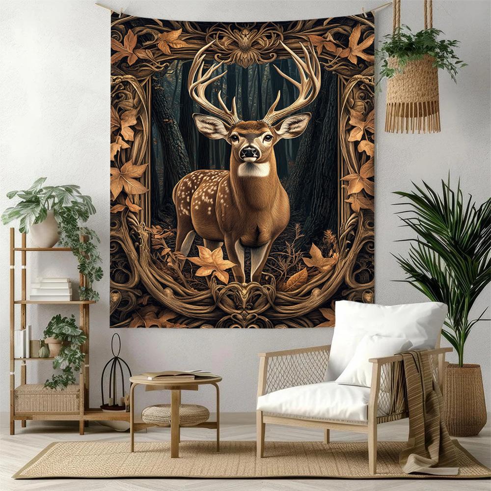 Deer Wall Decor Tapestry Art For Pet Memorial Birthdaywedding Party Backdrop Family Gift
