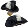Pirate White Feather Hat Half Handcrafted Design For Halloween Cosplay Party