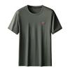 Men's Plus Size Ice Silk Short Sleeve Round Neck T-shirt - Lightweight Summer Casual Loose Fit