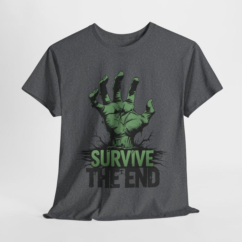 Survive The End Zombie Hand Unisex Graphic Tee For Apocalypse Survivors S