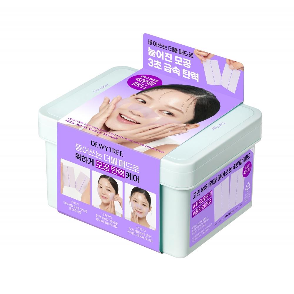 Dewey Tree [large Capacity] Dewey Tree Pick   Quick Rip Off Double Pads  100 Sheets  Makeup Feet Calming Pool Pore Elasticity Vita Radiance 