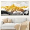 Unframed Canvas Poster, Modern Art, Golden Mountains And Birds In The Mountains Wall Art, Ideal Gift For Bedroom Living Room