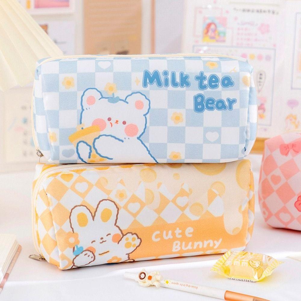 

Supplies Korean Style Large Capacity Desktop Storage Bags Pen Bag Pencil Pouch Stationery Bag