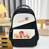 Capybara Cartoon Pattern Nylon Backpack With Striped Stitching For School Travel
