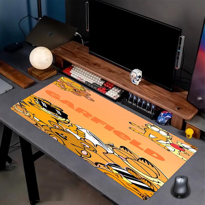 Garfield Print Mouse Pad, Anti‑Slip Desktop Keyboard Mat, for PC Laptop Gaming Working Daily Use, Cool Festival Surprise Gift