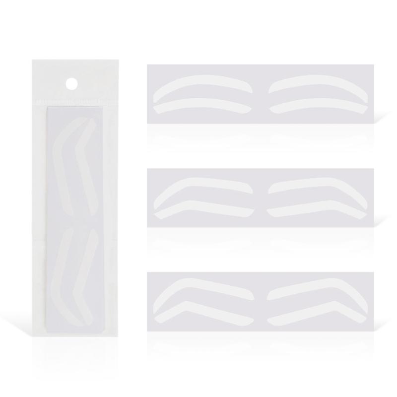 10Pcs Customizable Eyebrow Guide Stickers White Waterproof Adhesive Templates For Flawlessly Brow Shaping