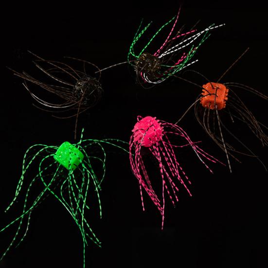 10 ks 1,4 cm/4 g Měkká kostka nástraha se sukýnkou Pomalu potápivá Barevná PVC Umělá kostka nástraha Sladkovodní Slanovodní Okoun Sumec Rybářské příslušenství