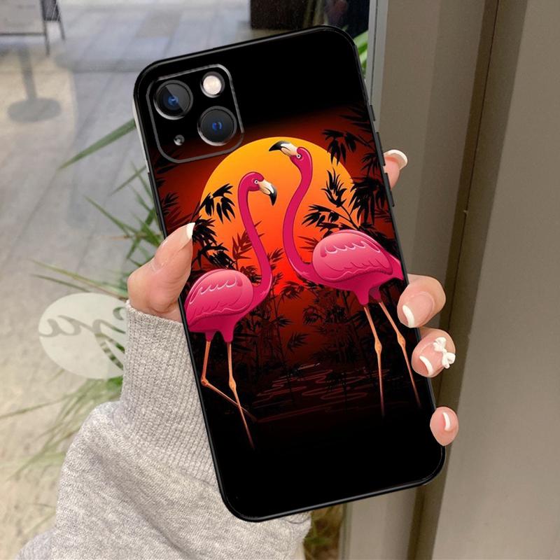 Flamingo Bird Case For iPhone 17 Pro Max 16 15 13 12 11 14 Pro Max Plus 13 12 Mini 16e 17 Air Back Cover