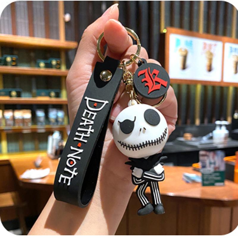 Christmas Eve Horror Halloween Keychain Pumpkin Man Skull Cartoon Doll Car Key Party Gift Pendant large