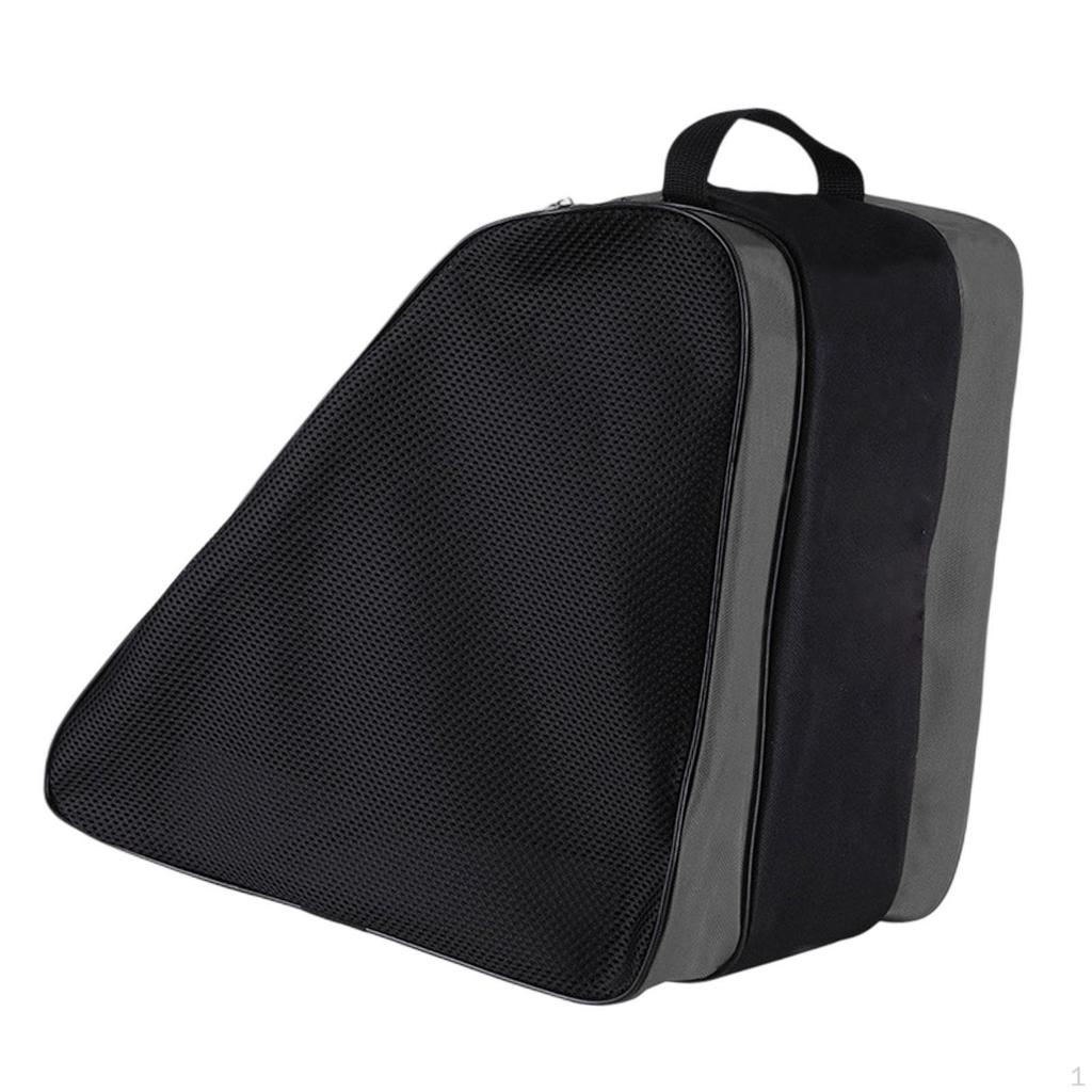 Skate Bag Container Large Capacity 3 Layer Nylon Skating Shoes Storage Carry for Men Adults