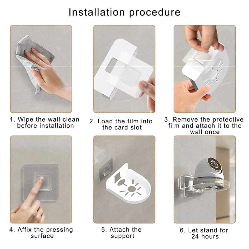 Adhesive Wall Mounted Security Camera Bracket No Drilling Surveillances Camera Holder Shelf for Baby Monitors,Speakers
