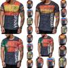 Men's Letter Print Gym T-shirt With Germany Sweden Portugal Russia Design Slim Fit