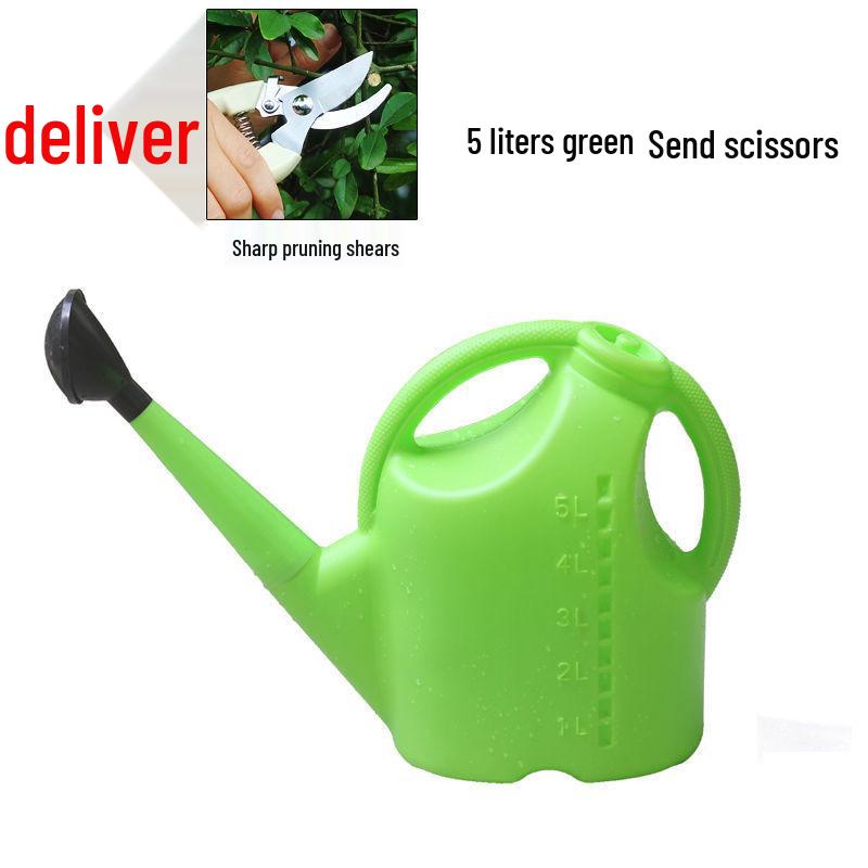 Large Capacity Garden Watering Can with Long Spout and Thickened Plastic