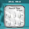 For Apple Pencil Tip Double Layer Soft Hard Pen Nib For Apple Pencil Pro/ 1st 2nd Generation USB C 2B HB iPad Pencil Accessories