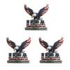 USA Faith, Family & Freedom Metal Emblem, Eagle & USA Letters Patriotic Edition 3D Metal Car Emblem, 250th Anniversary Red & Blue Flag Auto Decal for