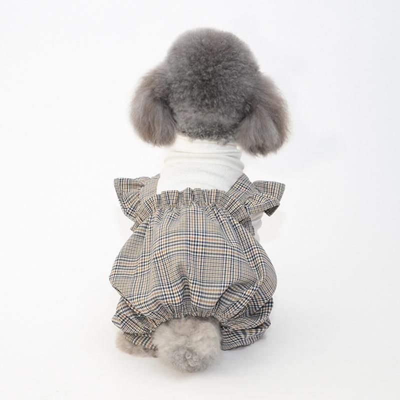 Summer Dog Clothes For Small Dogs Puppy Classic Butterfly Sleeve Jumpsuit Chihuahua Dress York Fashion Pet Costume Suit Overalls