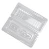 25 ST Engångs Plast Gångjärnsförsedd Limpbehållare Mat Frukt Förvaringslåda 18,5 x 12,5 x 7cm