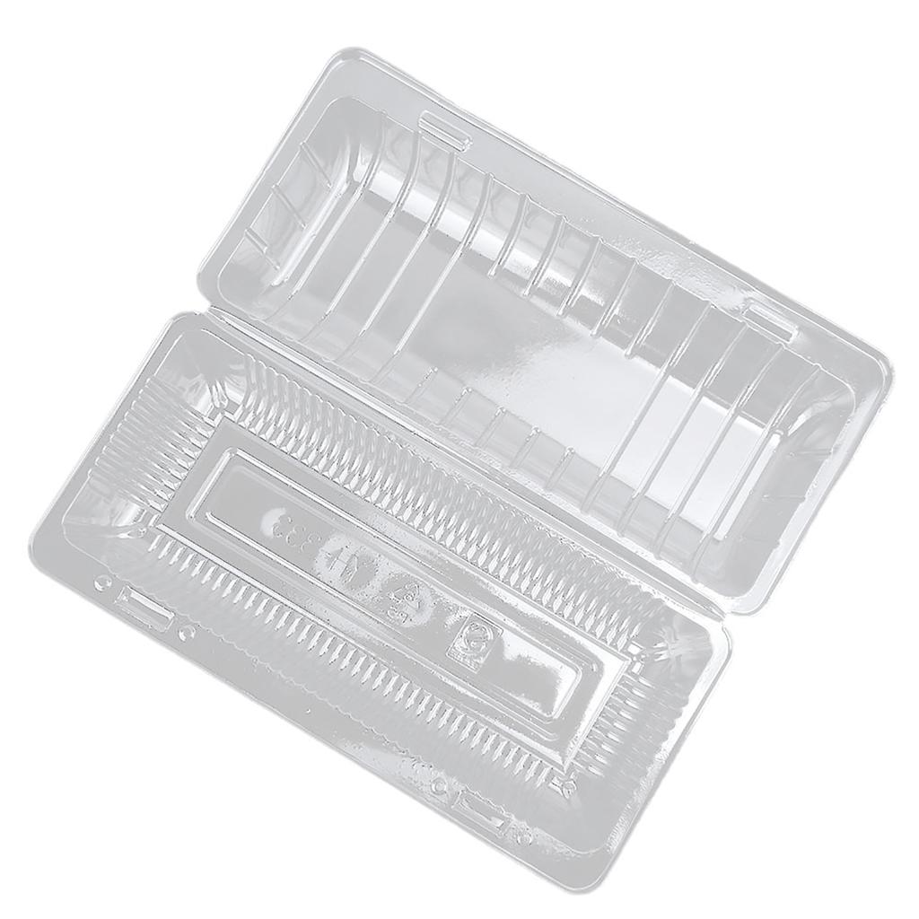 25 ST Engångs Plast Gångjärnsförsedd Limpbehållare Mat Frukt Förvaringslåda 18,5 x 12,5 x 7cm