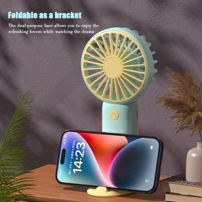 Handheld Small Fan Low Noise Low Strong Airflow Power Consumption Compact Size Portable