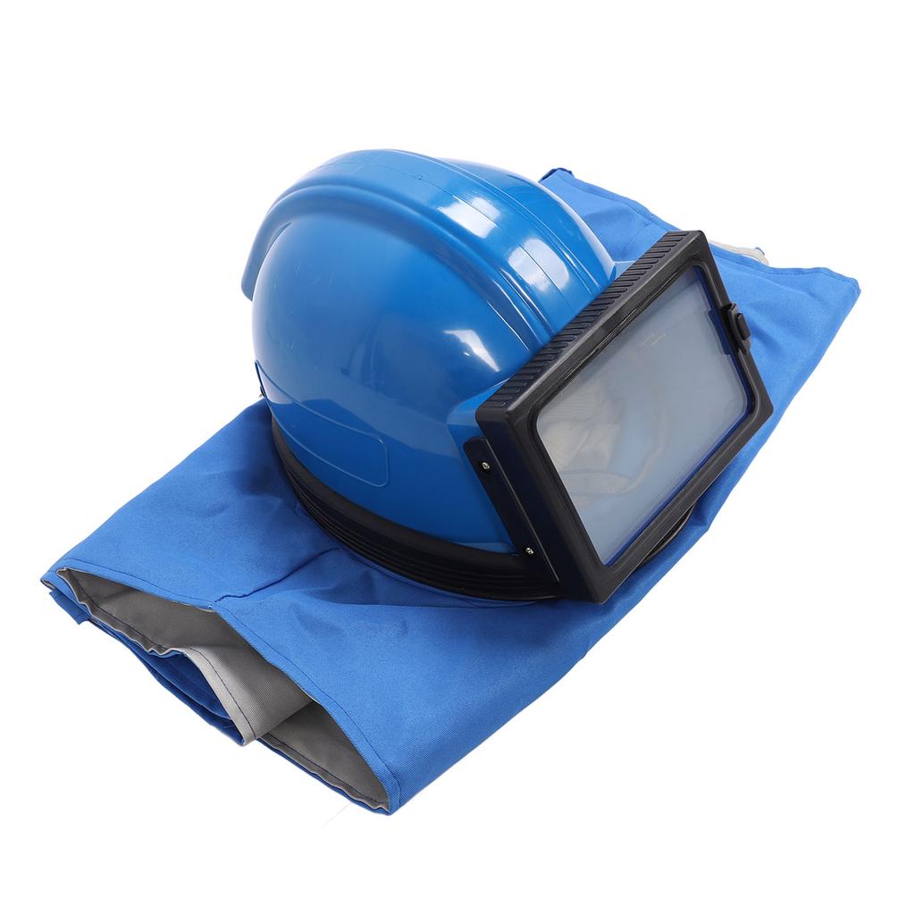 Casque de sablage avec entrée de 1/4 pouce et filetage de 13 mm, cagoule de protection pour le sablage et la pulvérisation