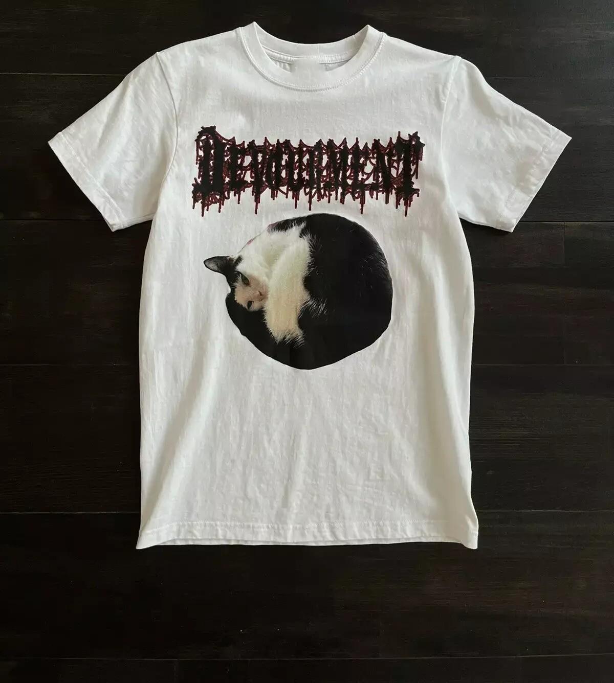 Devourment band Cat Short Sleeve White All Size T-Shirt N1209_03 S
